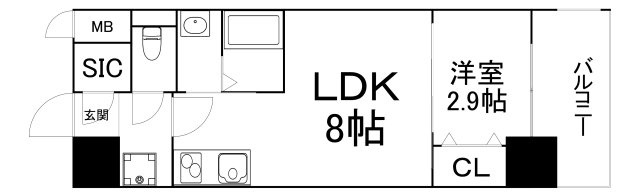 【間取り】 | プライムアーバン南森町