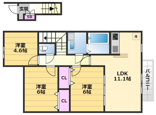 【間取り】 | シャインメゾン2番館