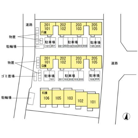 メゾン・ド・マリアージュＧ101の区画図