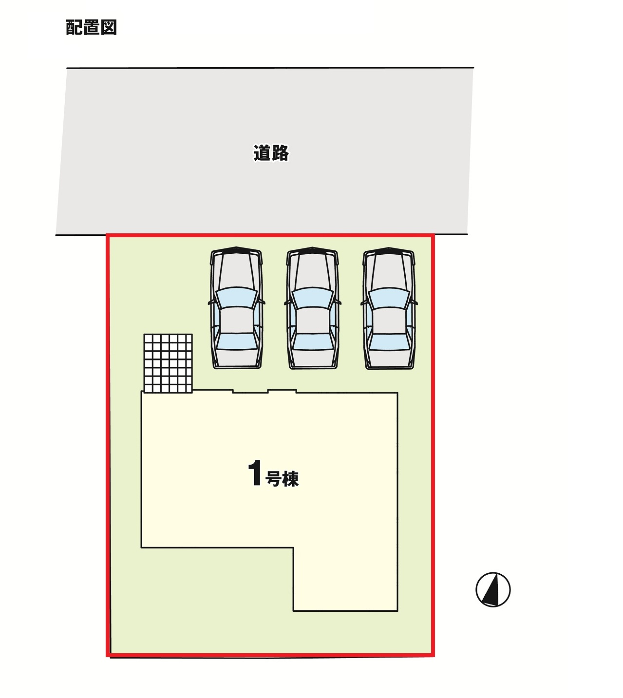 郡山市片平町字新蟻塚　　　  １号棟　　　小山田小学校、郡山第６中学区　の区画図