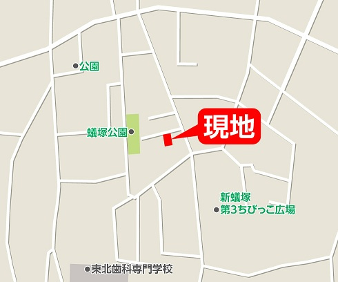 郡山市片平町字新蟻塚　　　  １号棟　　　小山田小学校、郡山第６中学区　のその他|案内図