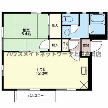エクセレンスの間取り|間取図（和室を洋室に改装中）