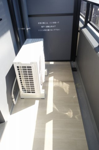 ジオエント早稲田のバルコニー