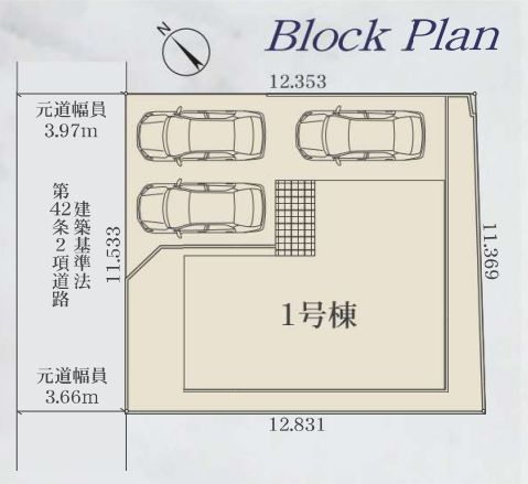 藤沢市善行6丁目新築戸建て　2期1号棟の区画図|区画図「藤沢市善行6丁目新築戸建て」