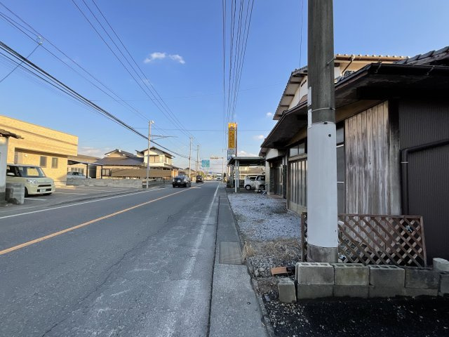朝倉市頓田　売り土地の前面道路含む現地写真|前面道路含む現地写真です