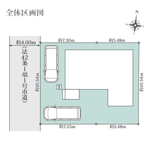 中央区陽光台３丁目新築戸建て　01期1号棟の区画図|配置図「中央区陽光台3丁目新築戸建て　1号棟」