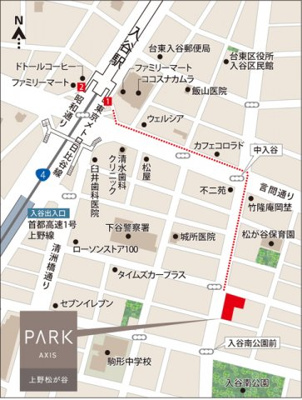 【地図】 | パークアクシス上野松が谷