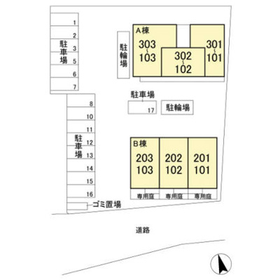 【区画図】 | グランベールＢ | ※別号室参考写真です ※現況優先