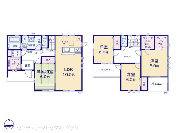 甘楽金井第2 4号棟の間取り|図面と異なる場合は現況を優先
