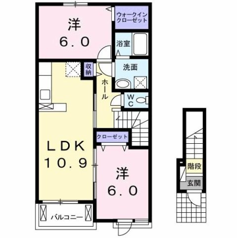 【間取り】 | グランデ　成長　Ｂ