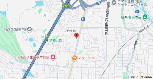 GARDENIA茨木の地図