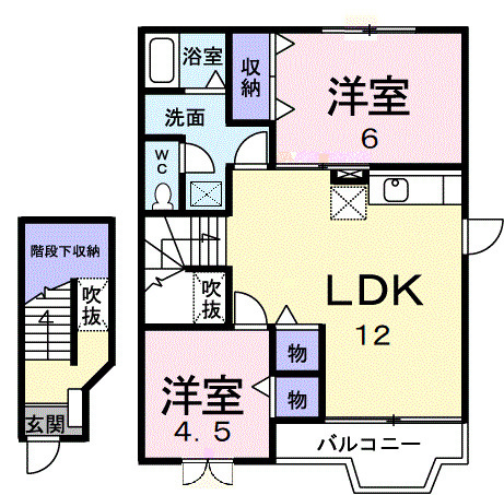 コーポ石川　Ａの間取り