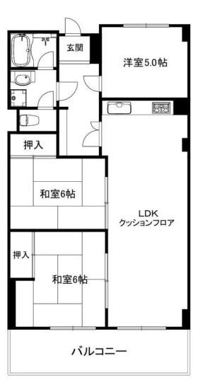 ボーン平尾の間取り|間取り図