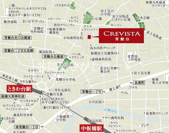 クレヴィスタ常盤台【おとり物件なし】#学生・社会人にオススメ！初期費用分割払いOK！の地図
