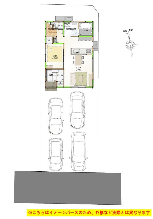 一宮中町　【特別価格】　新築戸建　⑨　　の区画図|4LDK　土地面積　152.61㎡（約46.16坪）建物面積　95.90㎡（約29.00坪）