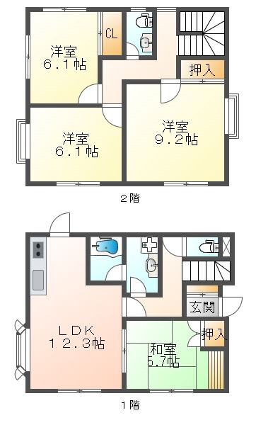 東白川台4丁目貸家の間取り