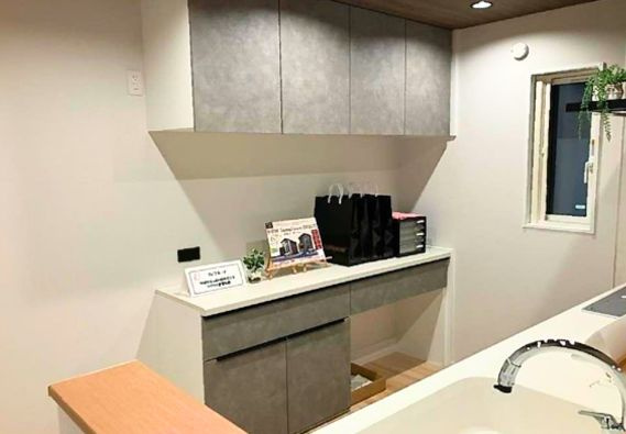 【キッチン】 | 【新築分譲住宅】山形市泉町 | 同ハウスメーカー施工例となります。実際に設置されるサイズや製品とは異なります。詳しくはお問合せください。