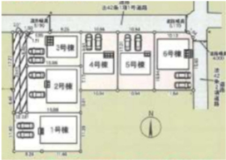 CRADLE GARDEN箕郷町白川第2の区画図|２号棟のご案内です。