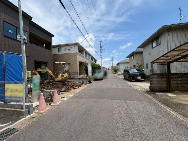 新築戸建　各務原市那加日吉町　全1区画分譲の前面道路含む現地写真|「現地（2026年6月8日）撮影」　
■前面道路　
■ヤマダ不動産　株式会社リライフ
