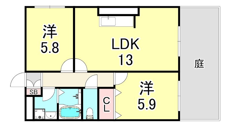ファミーユ仁川の間取り