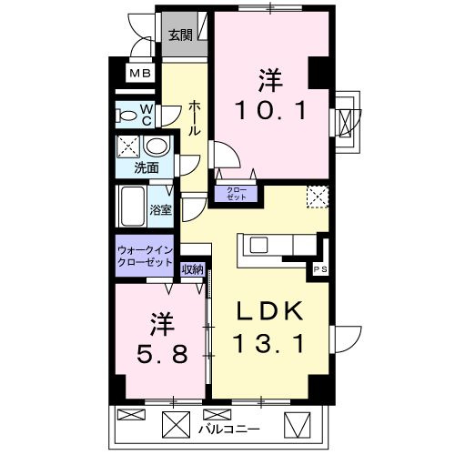 エアリーヒルズ芦屋の間取り