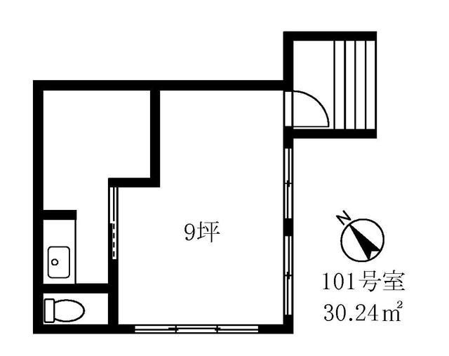 中野区中央１丁目の事務所の間取り