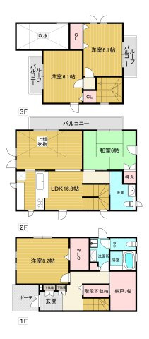 【間取り】 | 上甲東園2丁目貸家