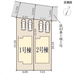 リーブルガーデン姫路市大津区恵美酒町3期の区画図