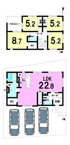 中央区 白鳥町 1期の間取り|4LDK