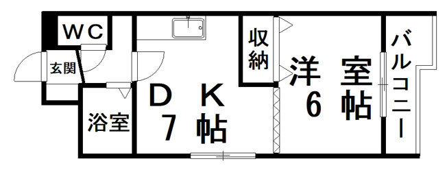 【間取り】 | ◆収益物件◆ロマーヌ釧路第2　156号室