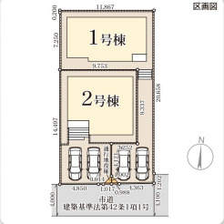 リーブルガーデン福岡市西区下山門1丁目1期の区画図
