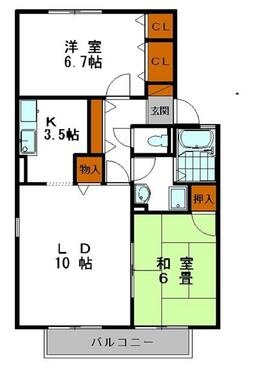 セジュール都倉の間取り