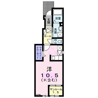 【間取り】 | エスペランサ　Ⅰ　1KHSW
