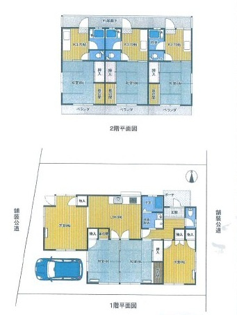 鶴ヶ島市脚折アパート付中古戸建の間取り