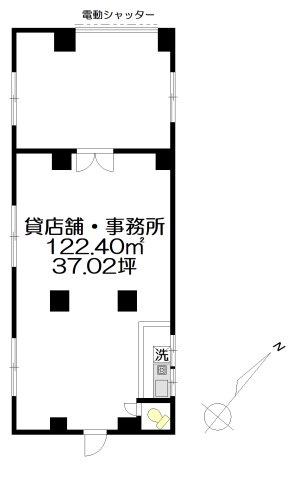 エムアイビル店舗事務所の間取り
