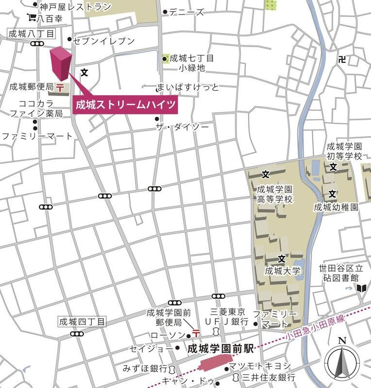 成城ストリームハイツの地図