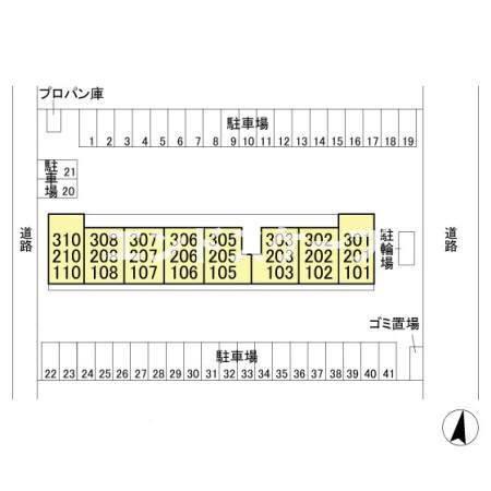 カラーズ ガーデンの区画図|高崎、前橋、伊勢崎エリアのお部屋探しはエンドスケープまで！お客様の理想お聞かせ下さい♪
