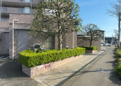 【中庭】 | メイツ相模大野 | 中庭（パティオ）とは、一つの建築物の内部に設けられた、壁などで囲われている庭のことを指します。コの字型、ロの字型が主流ですが、L字型の中庭もあります。最近では、インテリア性の高さからも人気があります。