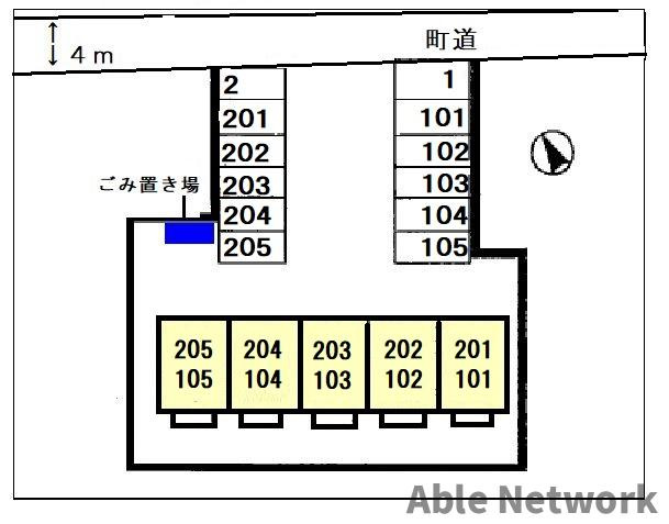 シティハイムの区画図