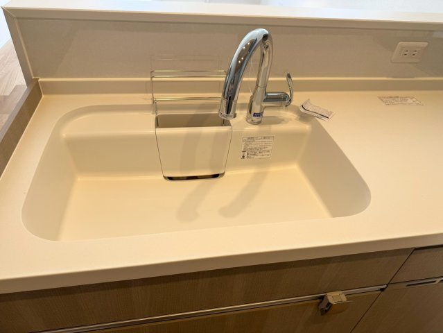 SUN COURTーサンコート－小倉南区葛原東2丁目【小倉南区　新築戸建て】のキッチン|節水のハンズフリー水栓♪【小倉南区　新築戸建て】