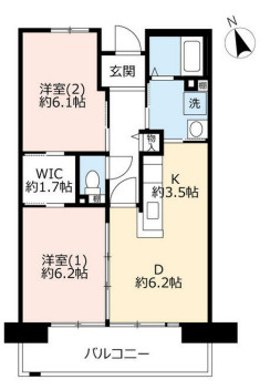 UR浜甲子園さくら街　18号棟の間取り