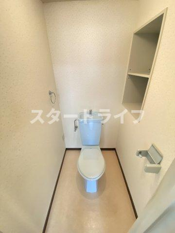 大阪市東淀川区東中島５丁目の賃貸マンションのトイレ