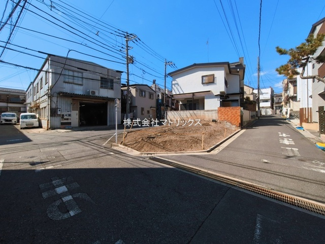 板橋区若木1丁目　三方角地　南×東×西　限定1区画の前面道路含む現地写真