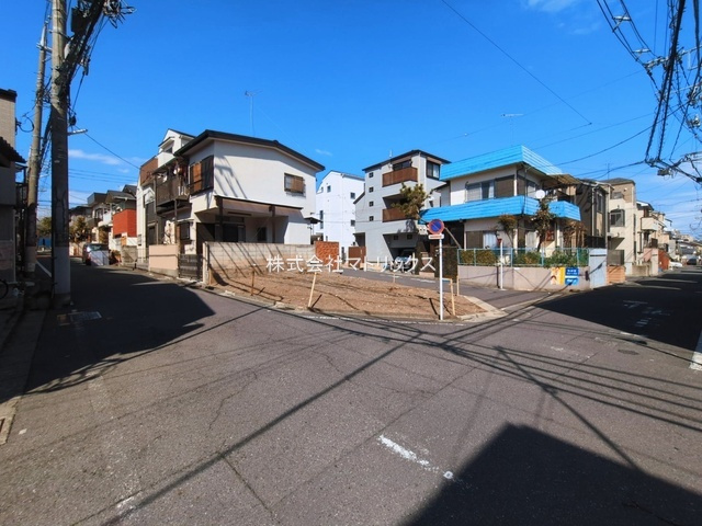 板橋区若木1丁目　三方角地　南×東×西　限定1区画の前面道路含む現地写真