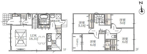 沖縄市登川（全5棟）3号棟の間取り|3号棟　