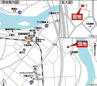 【地図】 | クレイドルガーデン石巻市鹿又第12