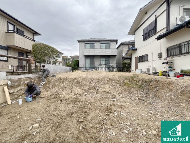 神戸市西区持子　第6期　新築一戸建ての外観|周辺は落ち着いた街並みの住宅地！子育てがしやすい住環境です！まだ未完成ですが、現地でしかわからない事もございます。是非一度ご覧ください。