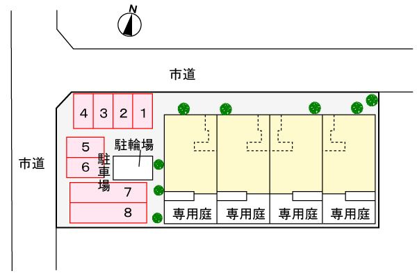 リベルテ道徳の駐車場