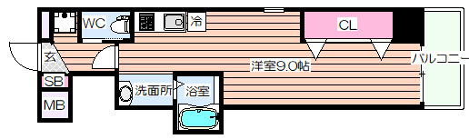 【間取り】 | ビガーポリス369天神橋三丁目Ⅱアルチェ