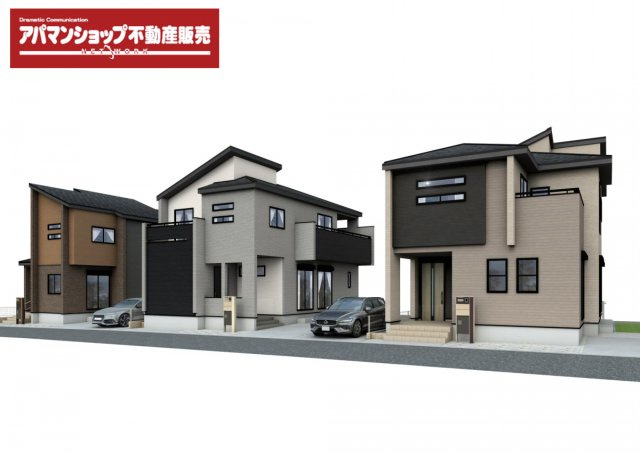 【外観】 | 三島市徳倉1丁目 新築建売分譲住宅 土地＋建物 TW06097 | 三島市徳倉　1.2.3号棟外観パース